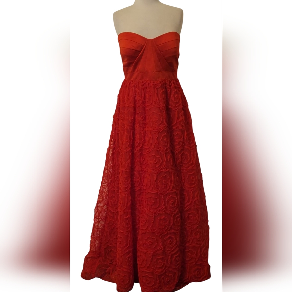 Adrianna Papell Sweetheart Rose Formal Wedding Maxi Dress